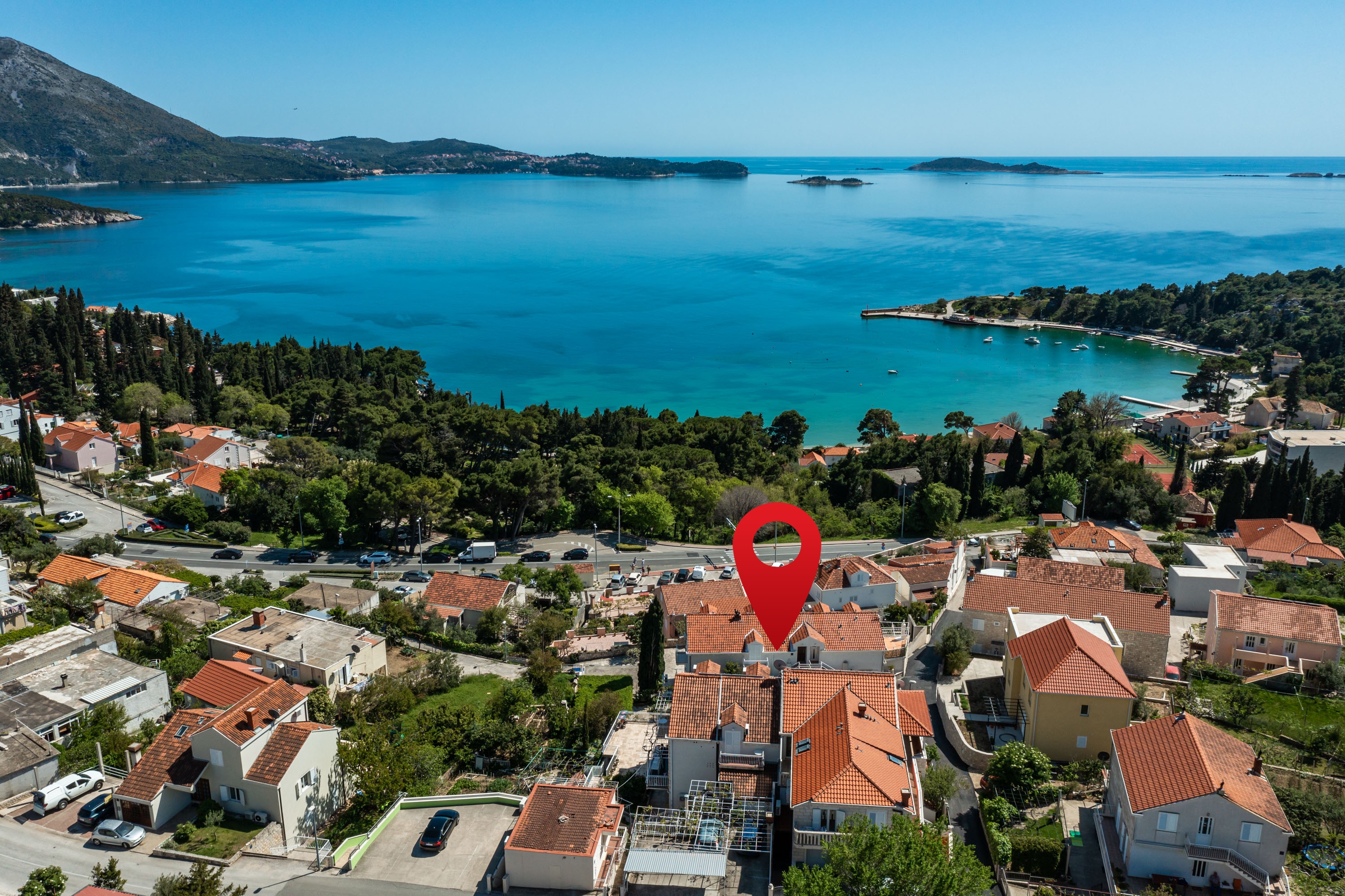 Dvosobni apartma S teraso in pogledom na morje Mlini, Dubrovnik  A-b