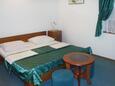 Bedroom Povlja, Bedroom in the apartment, air condition available and WiFi.