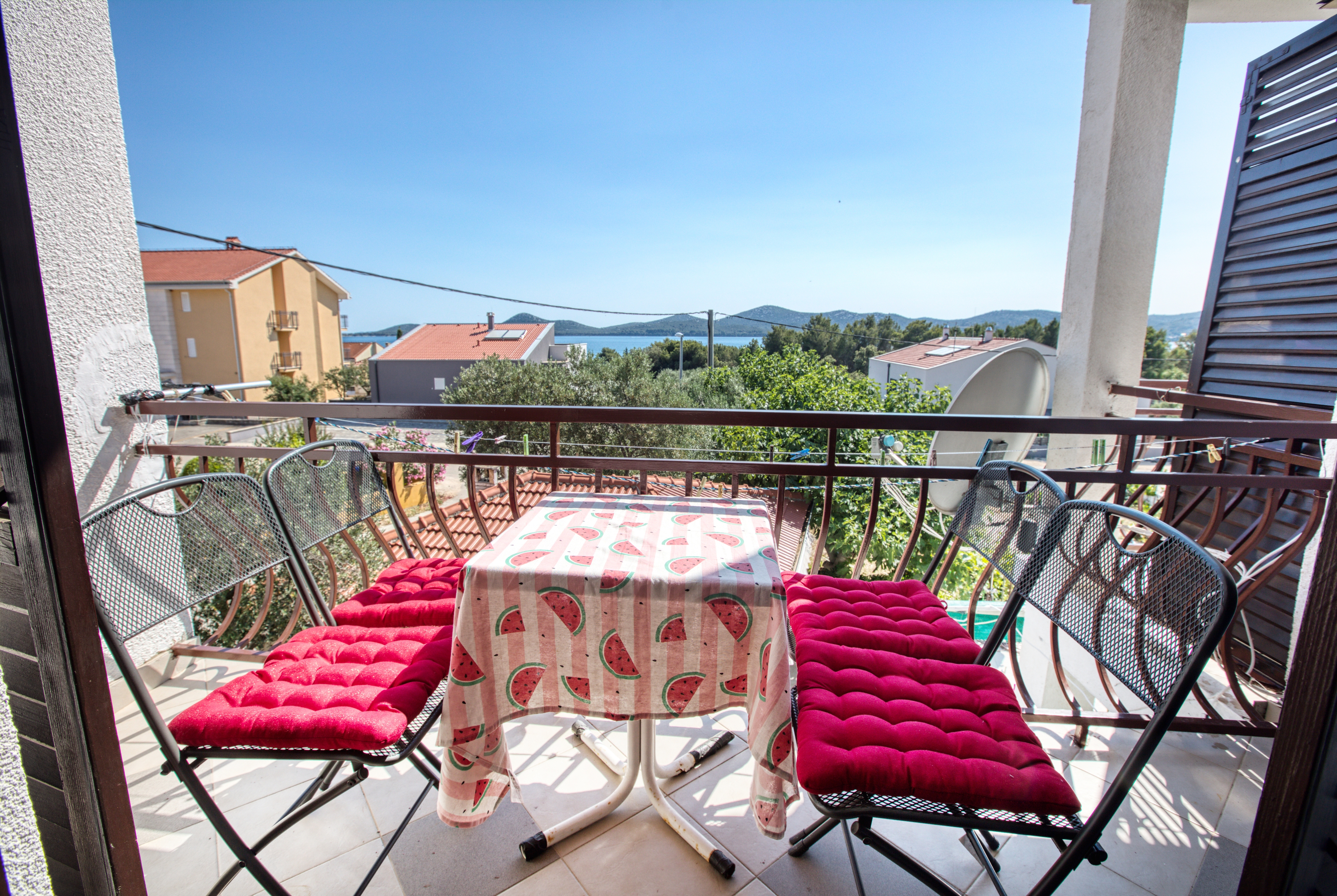 Two bedroom apartment with balcony and sea view Biograd na Moru, Biograd  A-d