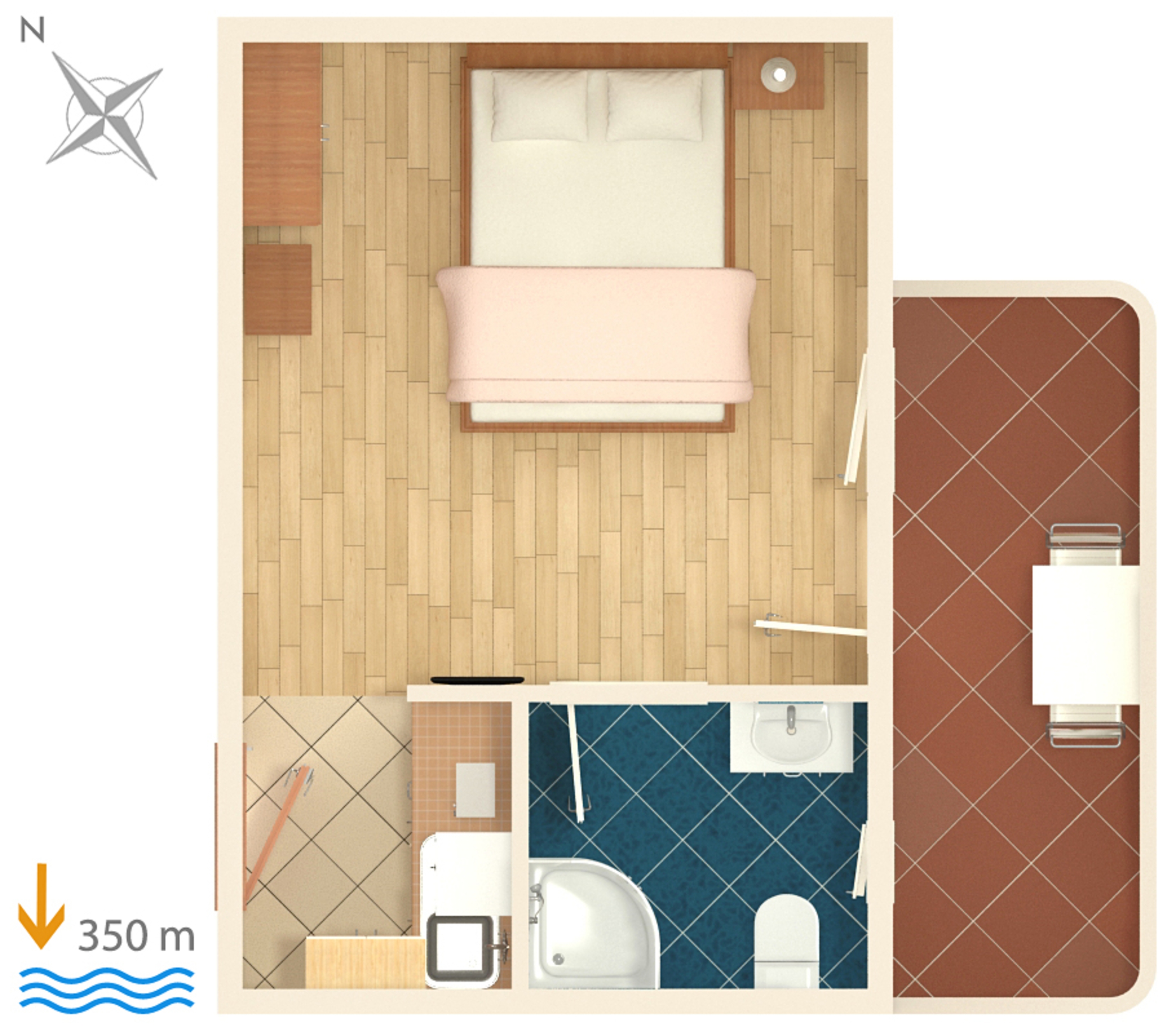 Studio flat with terrace and sea view Vinišće, Trogir  AS-a