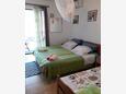 Schlafzimmer 1 Zaraće (Gdinj), Schlafzimmer 1 in folgender Unterkunftsart apartment, Klimaanlage vorhanden, Haustiere erlaubt und WiFi.