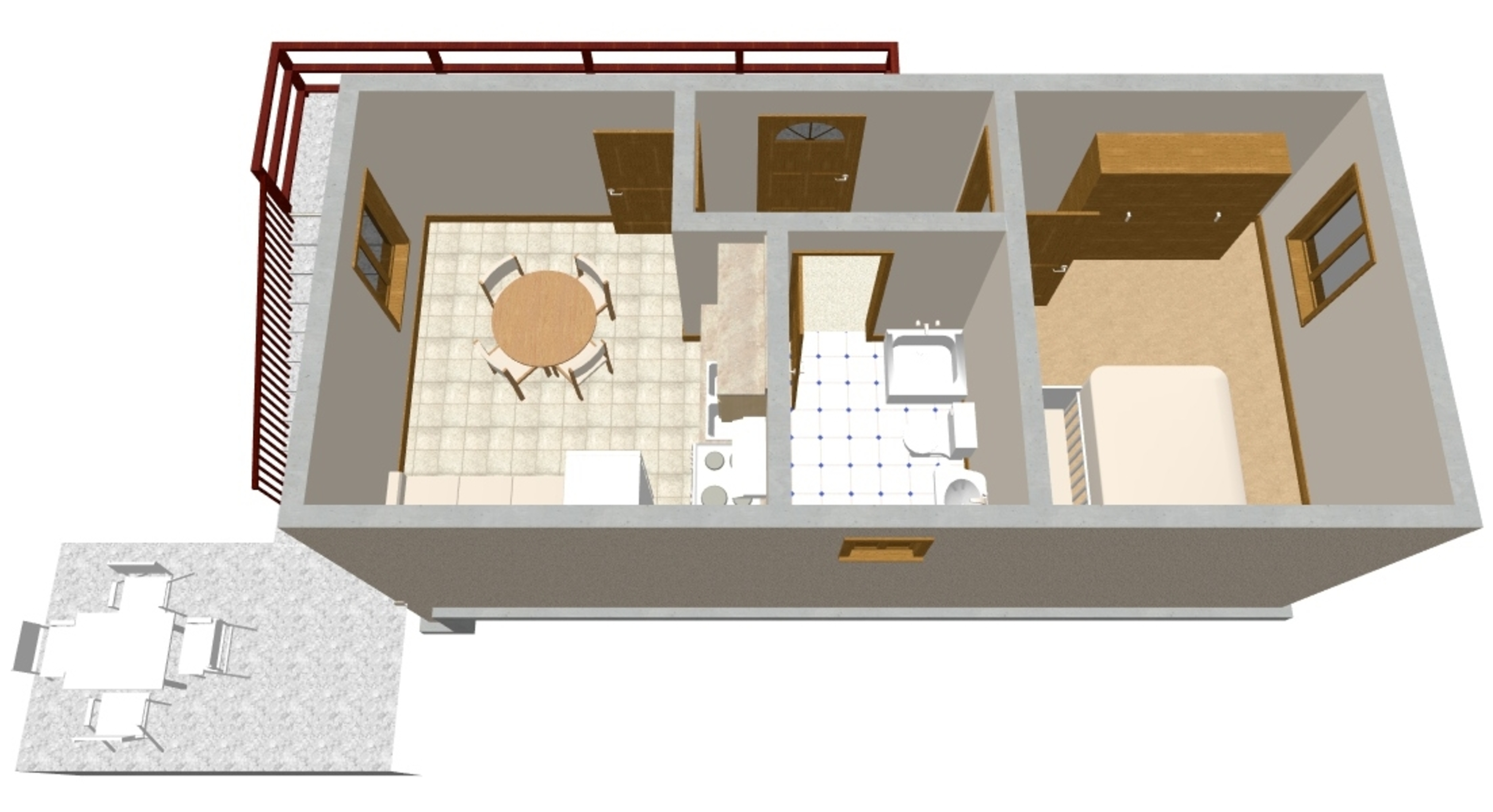 One bedroom apartment with balcony Sali, Dugi otok  A-b