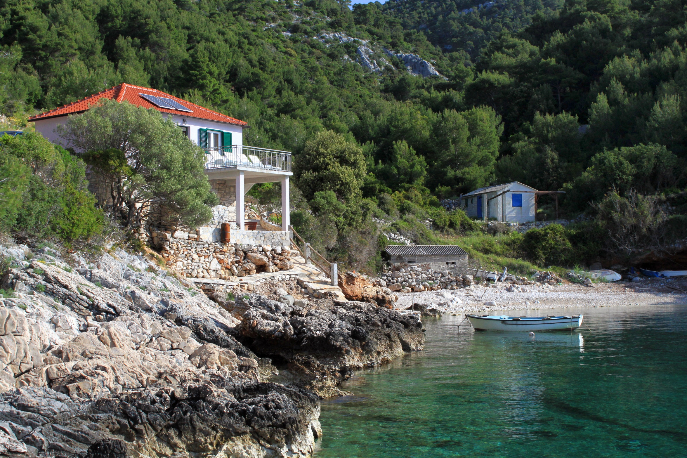 Four-bedroom house near beach Cove Prisnjak, Hvar (K-8763)