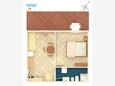 Zaglav, План в размещении типа apartment, Домашние животные допускаются и WiFi.
