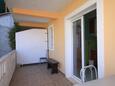 Ivan Dolac, Terrasse dans l’hébergement en type apartment, avec la vue sur la mer et animaux acceptés.