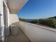 Hvar, Balcon dans l’hébergement en type room, avec la vue sur la mer et WiFi.