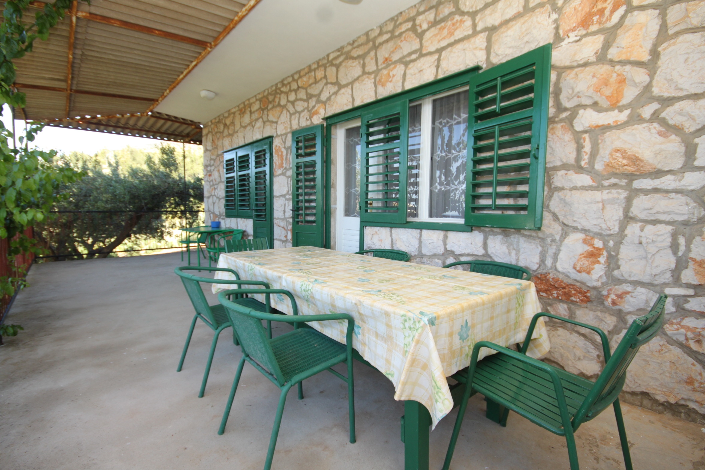 Two bedroom apartment with terrace and sea view Zavala, Hvar  A-a