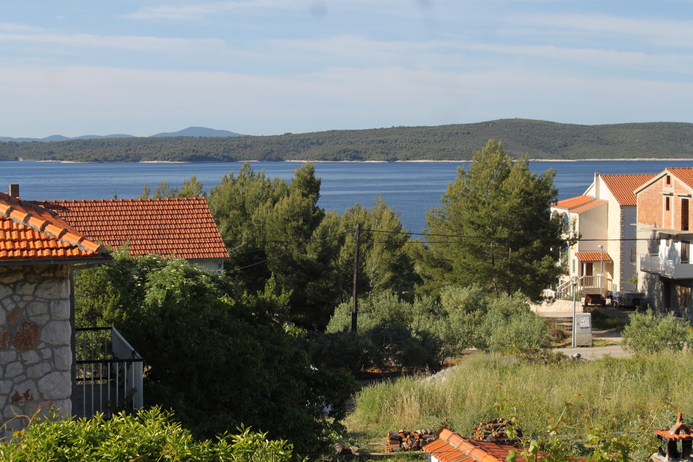 Two bedroom apartment with terrace and sea view Zavala, Hvar  A-a