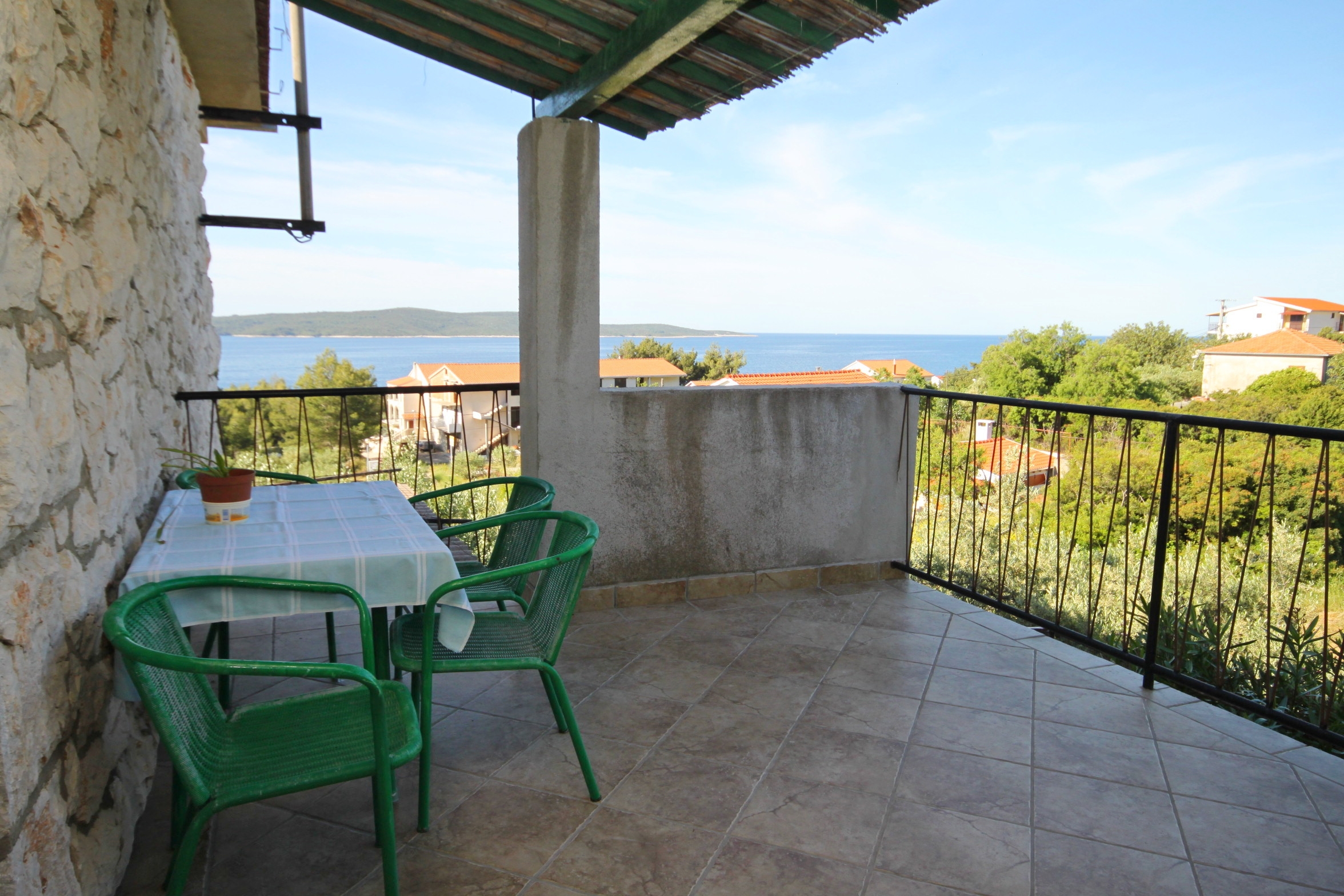 Two bedroom apartment with terrace and sea view Zavala, Hvar  A-b