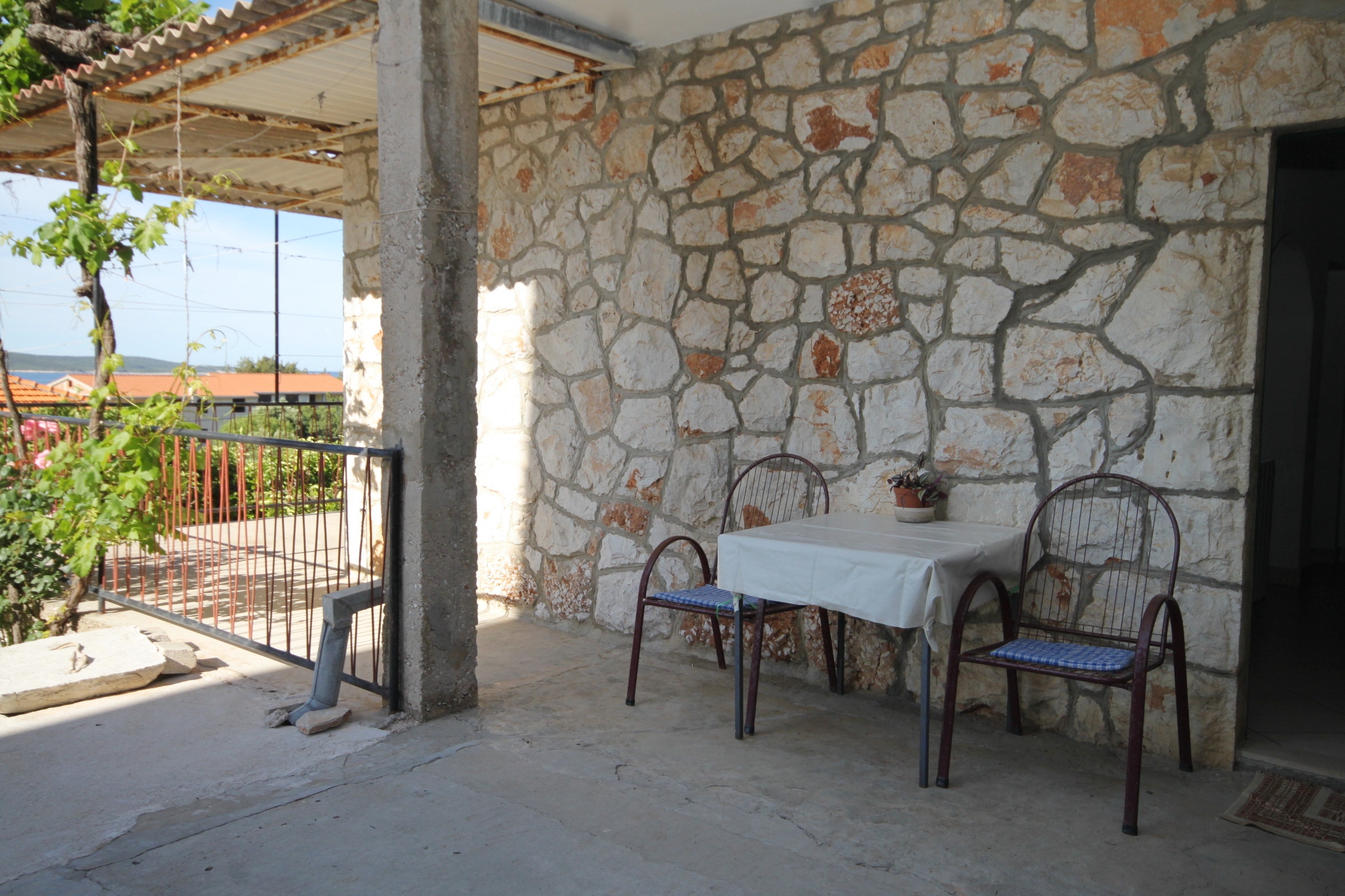 Two bedroom apartment with terrace and sea view Zavala, Hvar  A-c