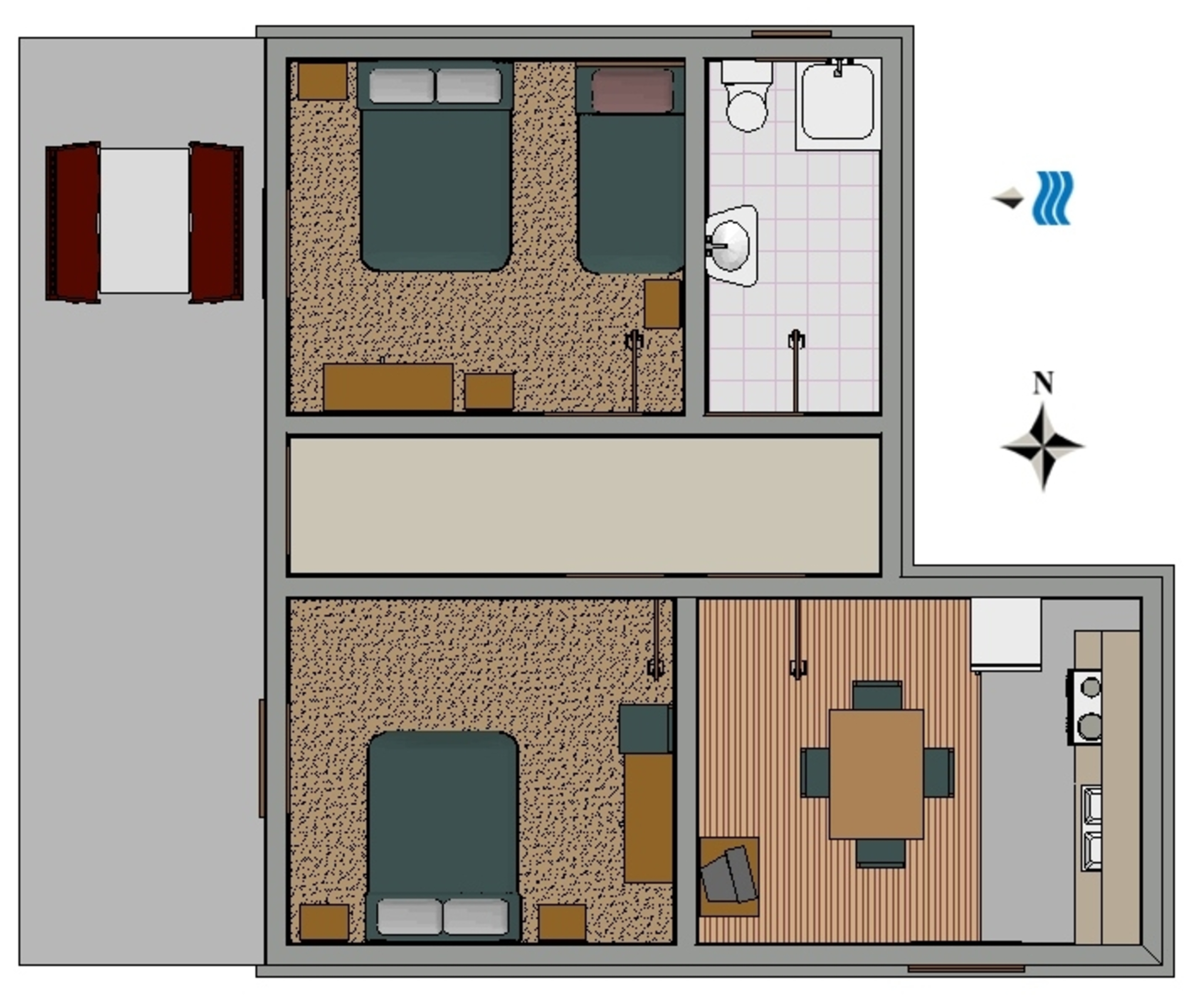 Two bedroom apartment with terrace and sea view Sali, Dugi otok  A-a