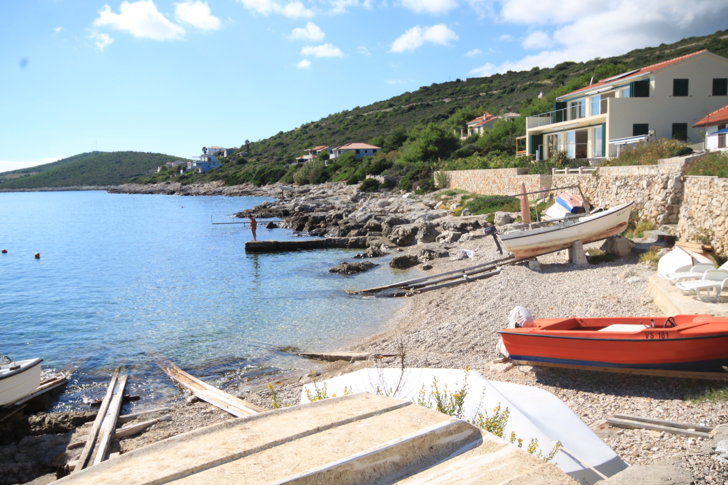 Three bedroom house near beach Milna, Vis  K