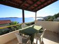 Terrace Milna, Terrace in the apartment, with a sea view and (pet friendly).