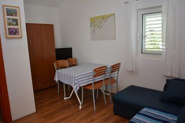 Dining room Milna, Dining room in the apartment, dopusteni kucni ljubimci i WIFI.