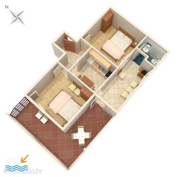 Marina, План в размещении типа apartment, WiFi.