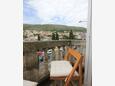 Dubrovnik, Balcony 2 in the apartment, with a sea view and WiFi.