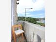 Dubrovnik, Balcony 1 in the apartment, with a sea view and WiFi.