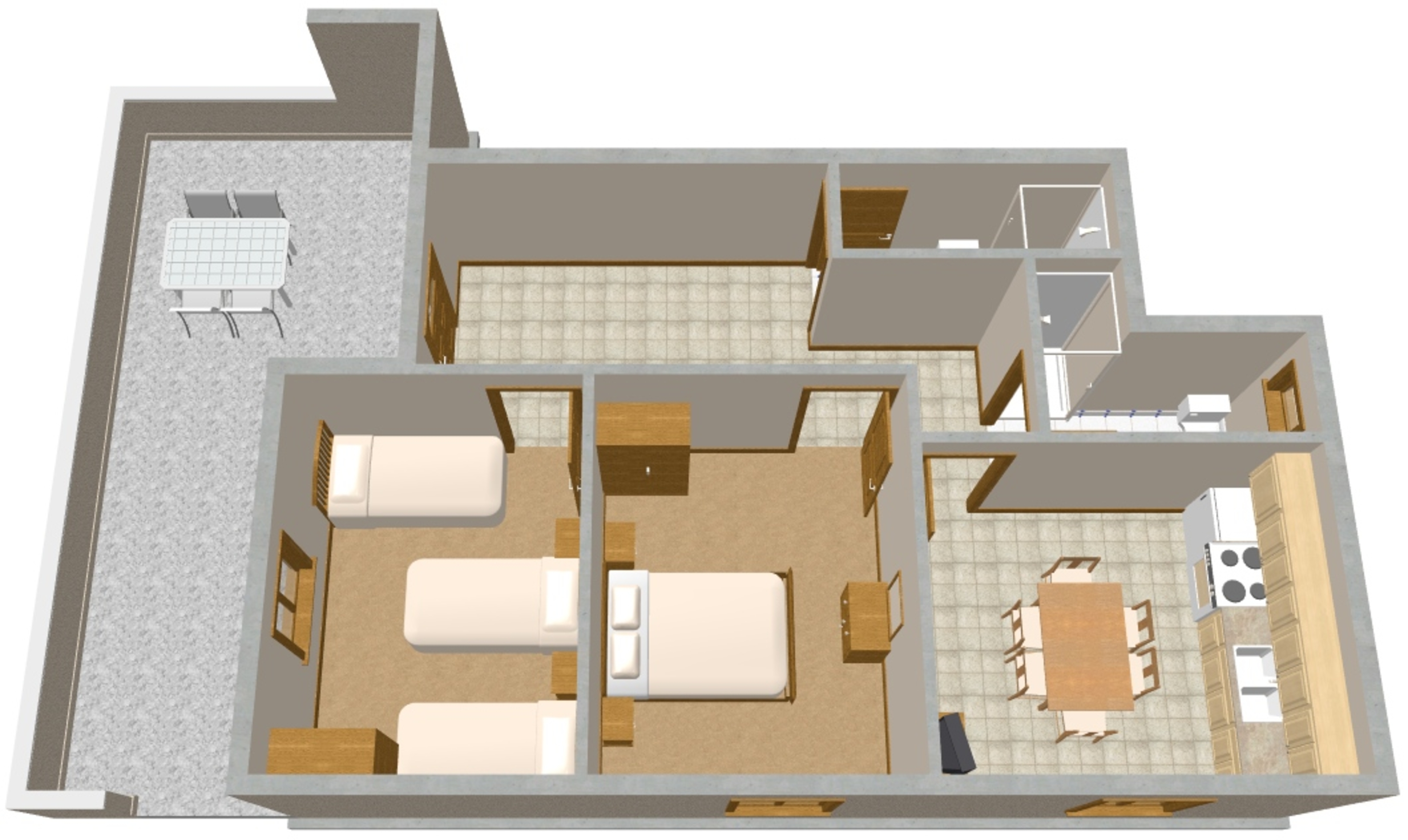 Two bedroom apartment with terrace Sali, Dugi otok  A-a