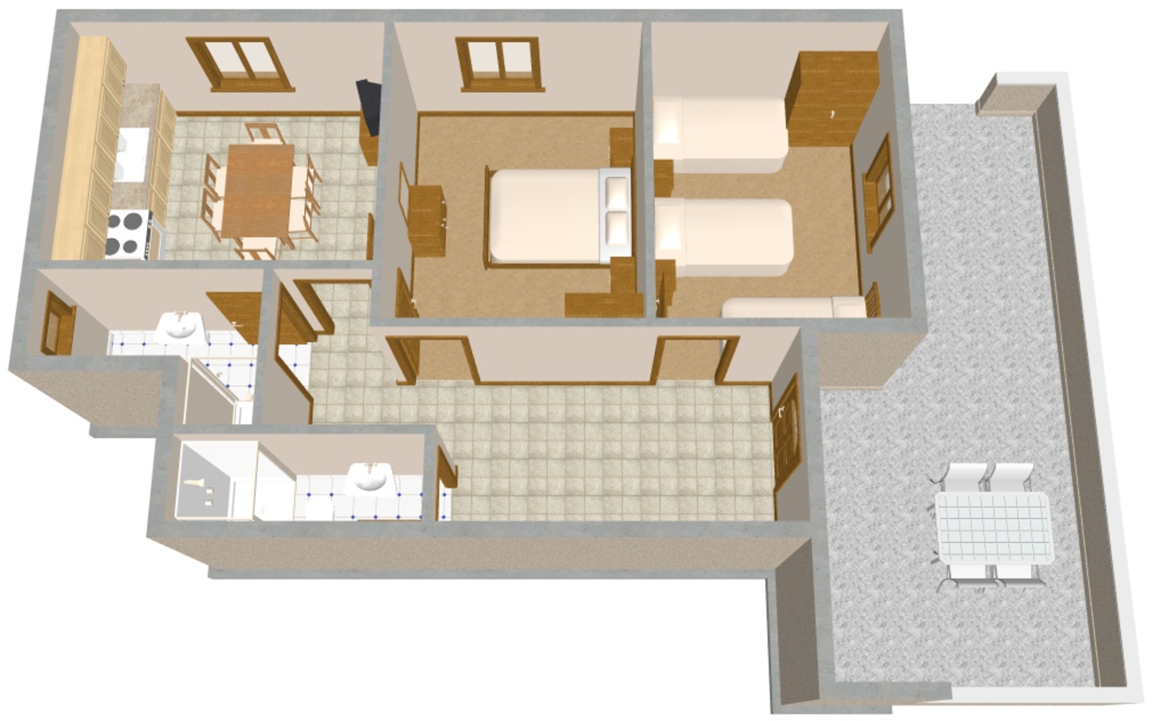 Two bedroom apartment with terrace Sali, Dugi otok  A-a
