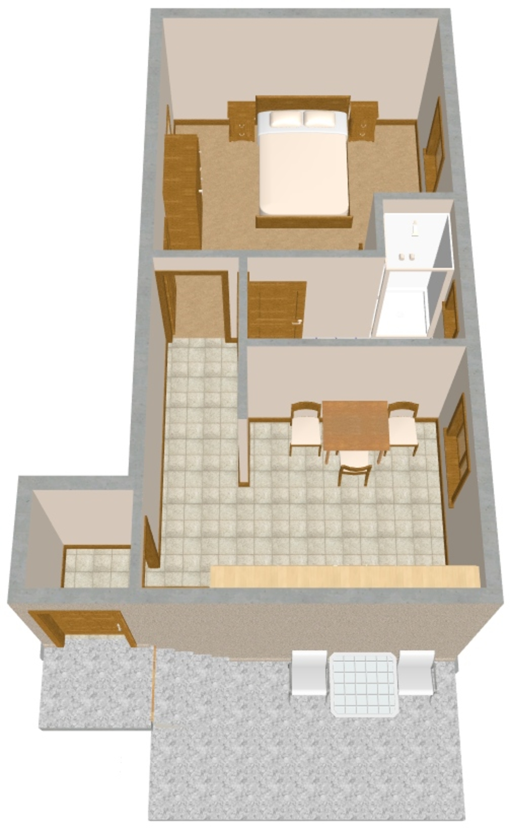 One bedroom apartment with terrace Sali, Dugi otok  A-b