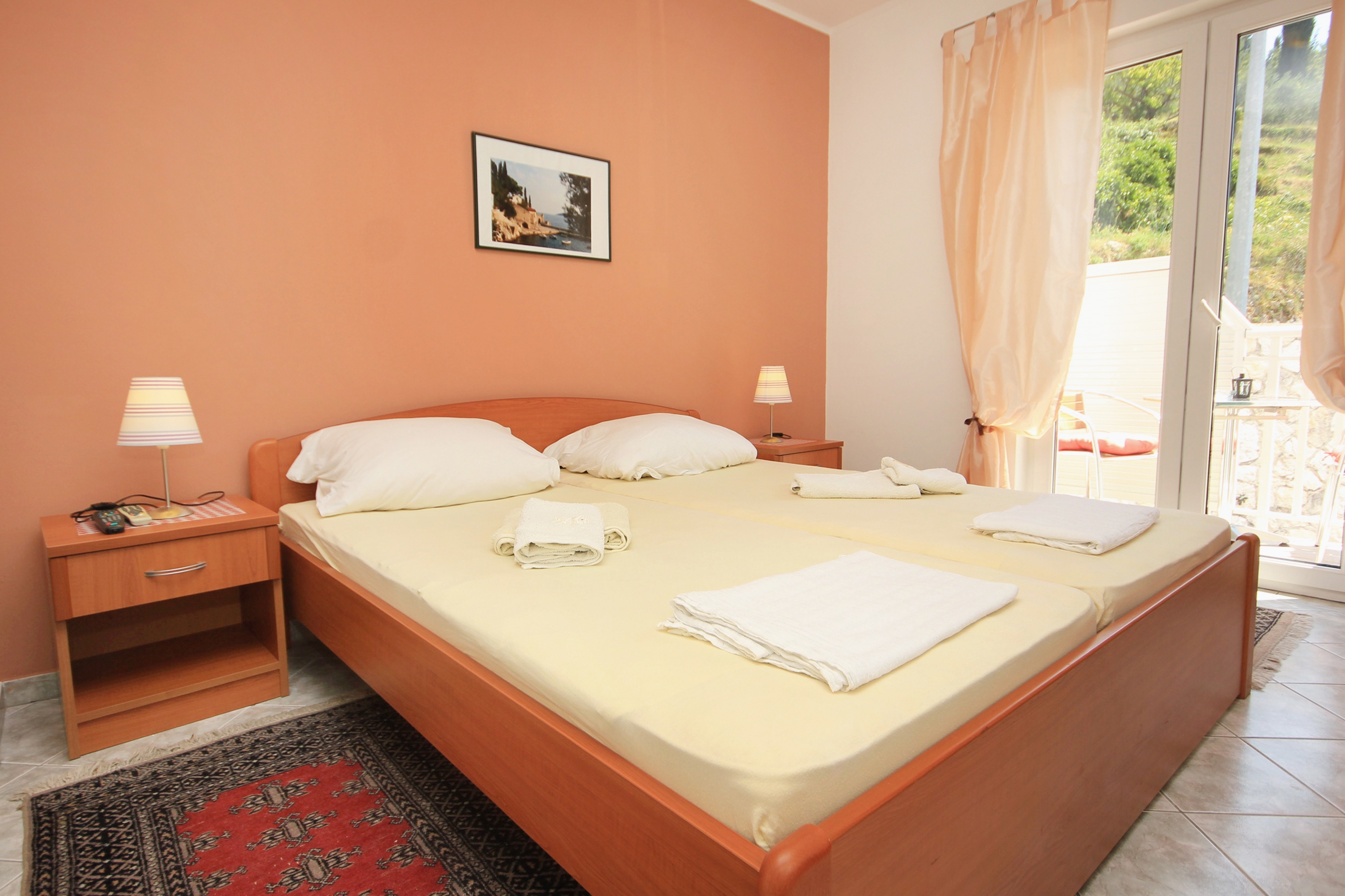 Studio flat with balcony and sea view Trsteno, Dubrovnik  AS-c