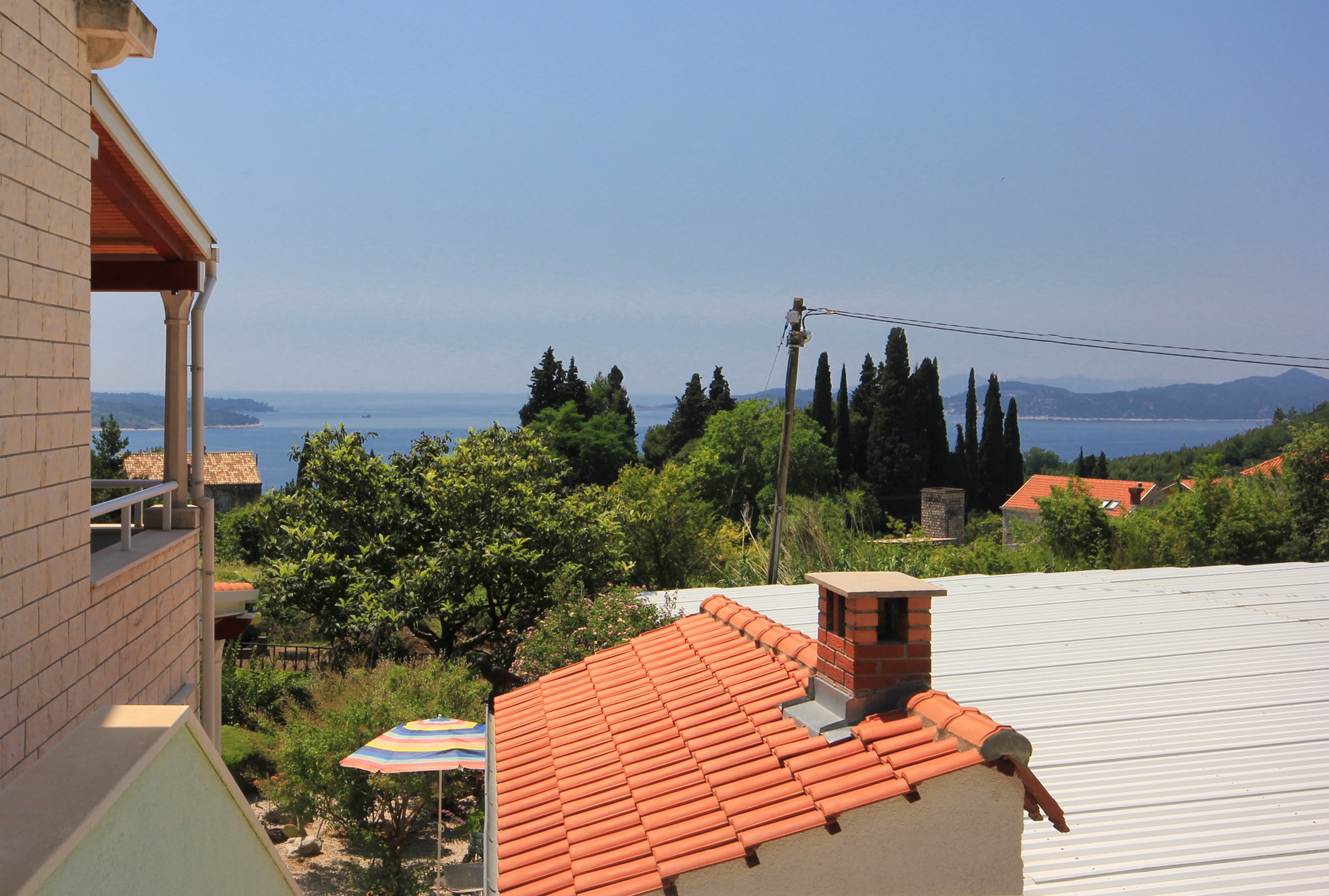 Studio flat with balcony and sea view Trsteno, Dubrovnik  AS-d