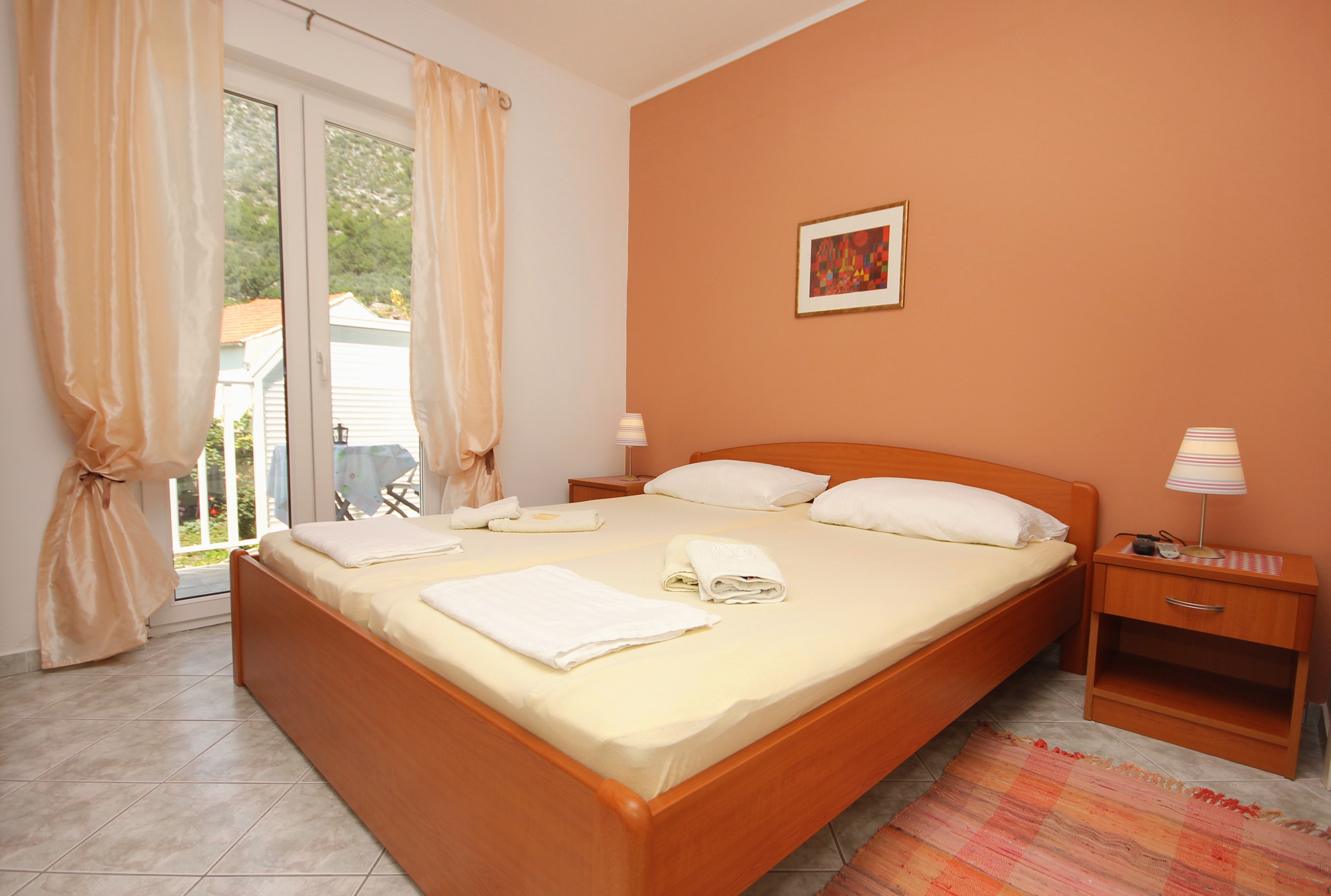 Studio flat with balcony and sea view Trsteno, Dubrovnik  AS-d