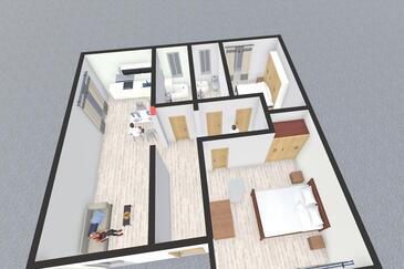 Korčula, План в размещении типа apartment, Домашние животные допускаются и WiFi.