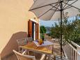 Kneža, Terrace in the apartment, with a sea view, (pet friendly) and WiFi.