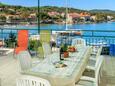 Terrace 1 Lumbarda, Terrace 1 in the apartment, with a sea view and WiFi.