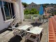 Terrace 1 Lumbarda, Terrace 1 in the studio-apartment, with a sea view and WiFi.