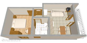 Plan Brodarica, Plan in the apartment, WIFI.