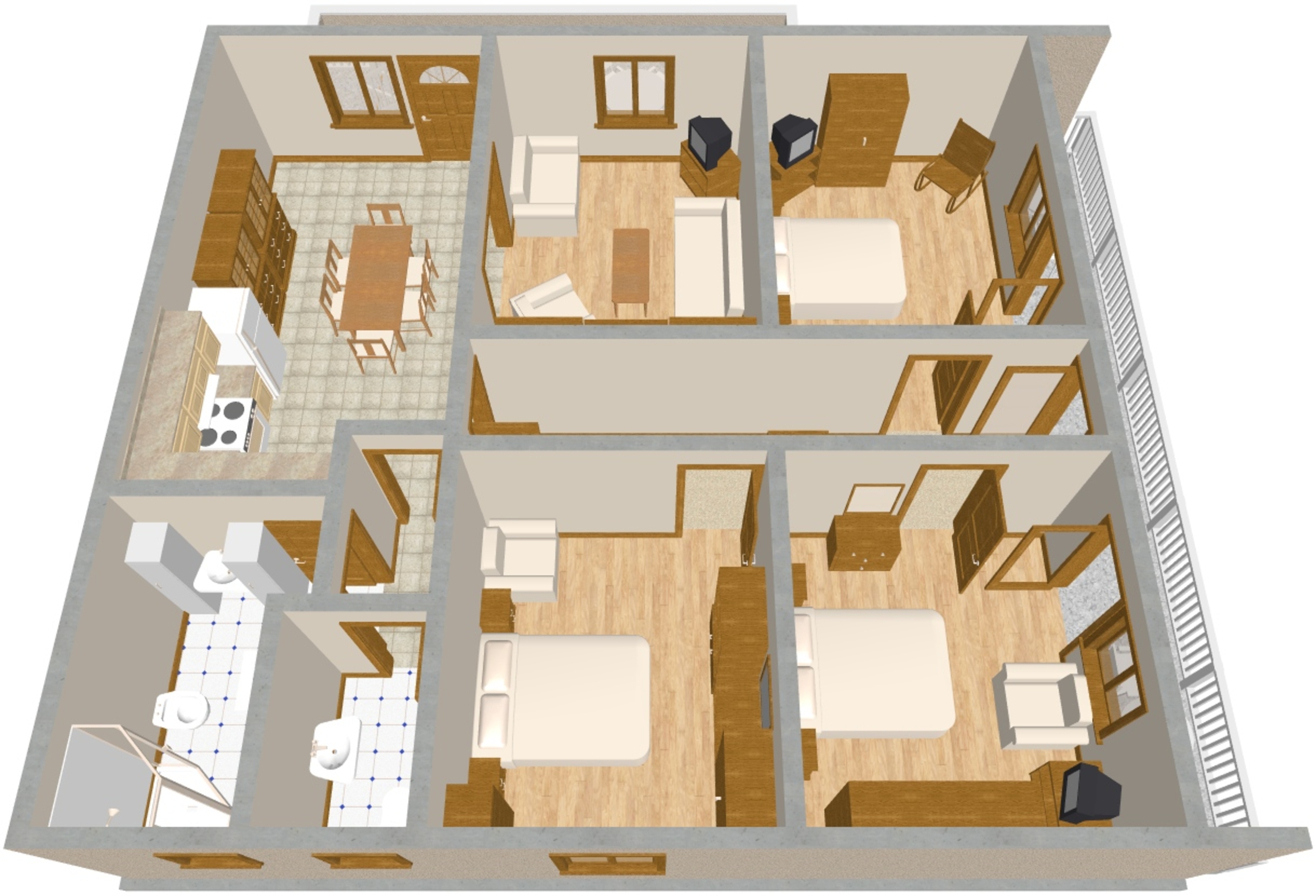 Three bedroom apartment near beach Brodarica, Šibenik  A-a