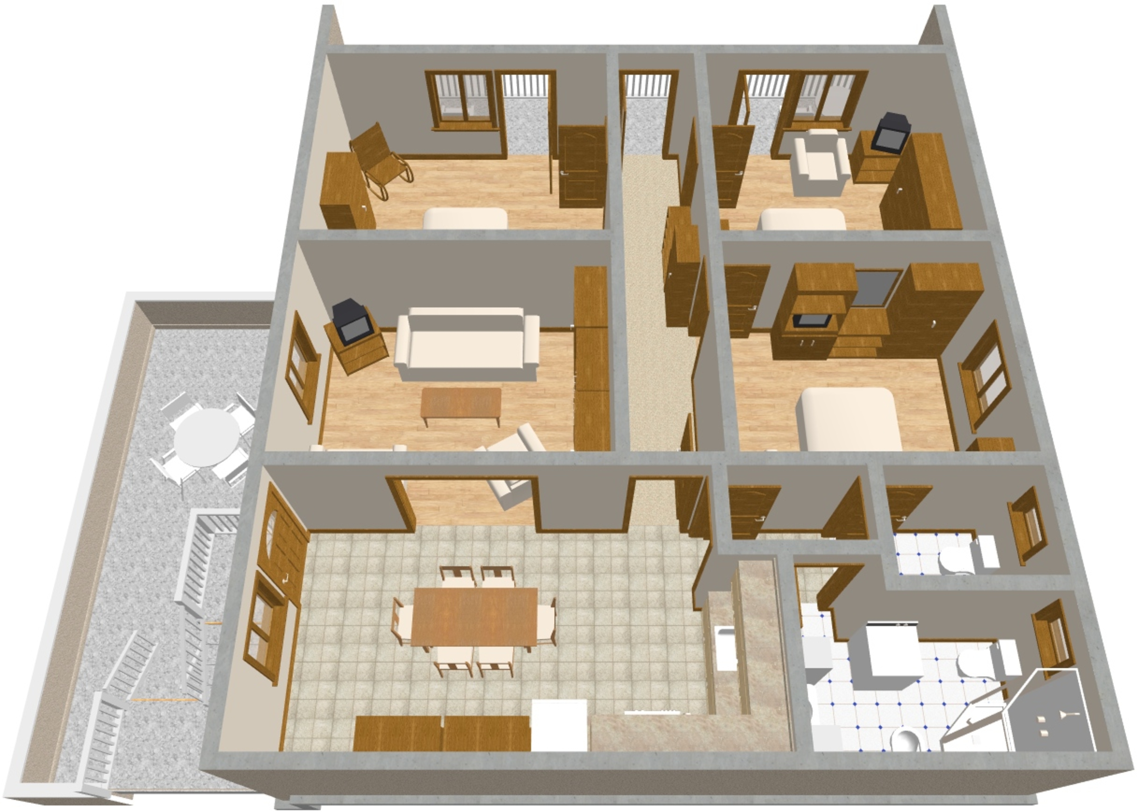 Three bedroom apartment near beach Brodarica, Šibenik  A-a