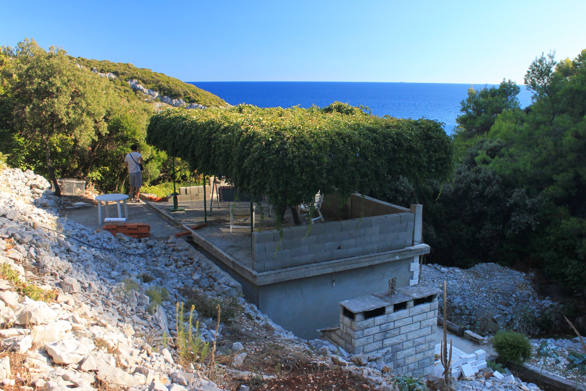 One bedroom house with terrace and sea view Cove Rasohatica, Korčula (K-9233)