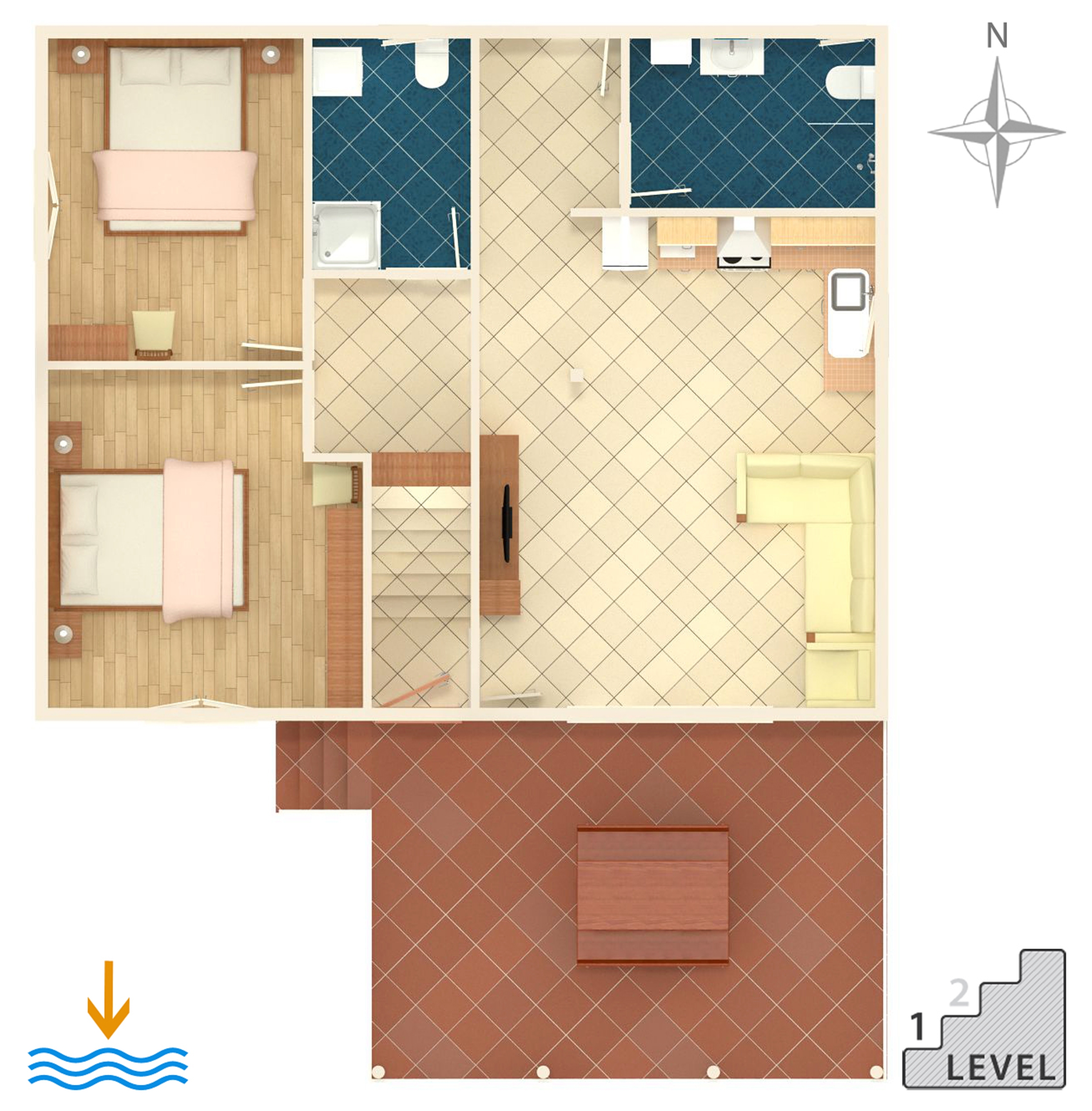Comfortable and spacious house near beach Brna - Vinačac, Korčula  K