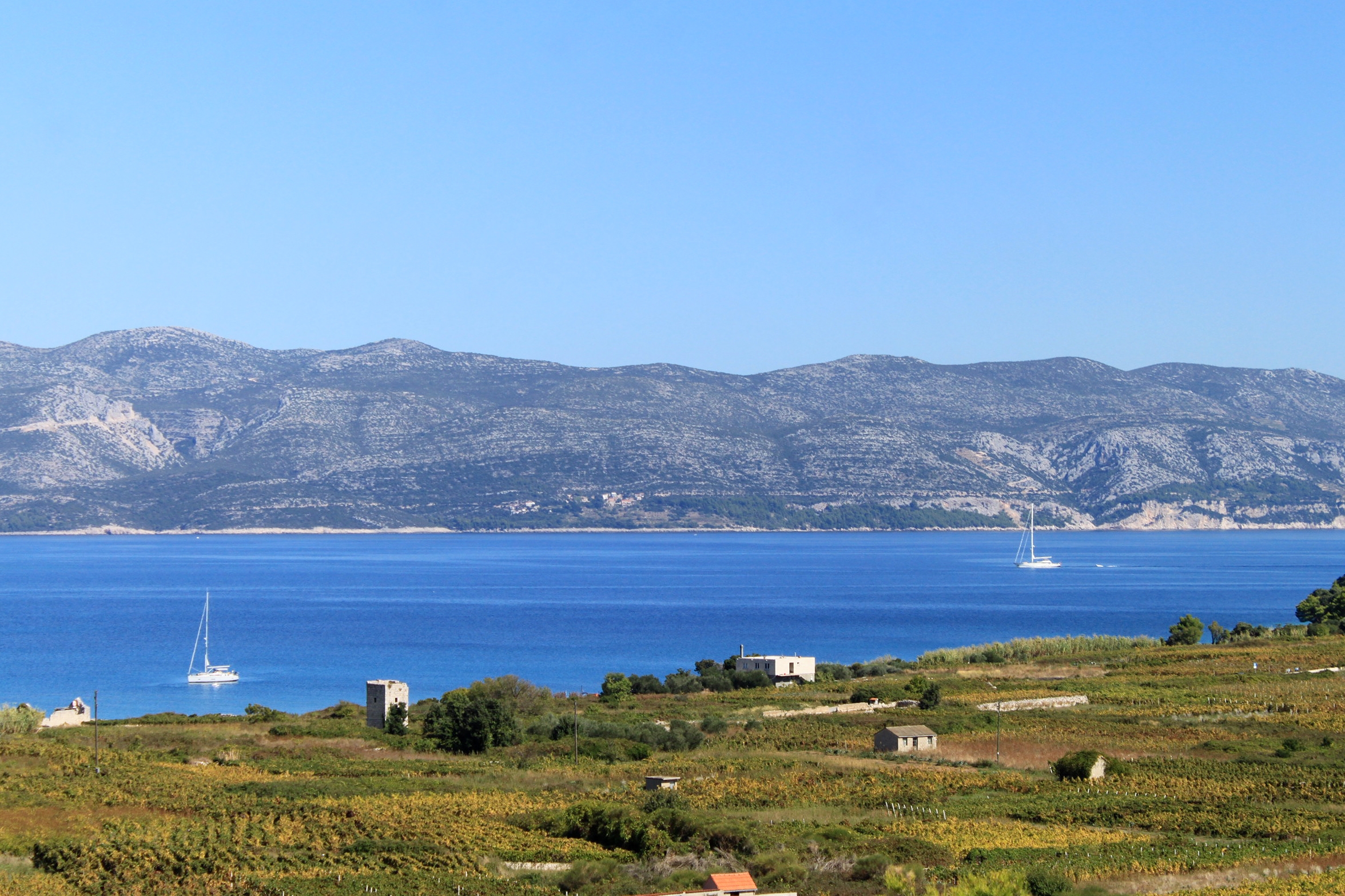 Two bedroom apartment with terrace and sea view Lumbarda, Korčula  A-a