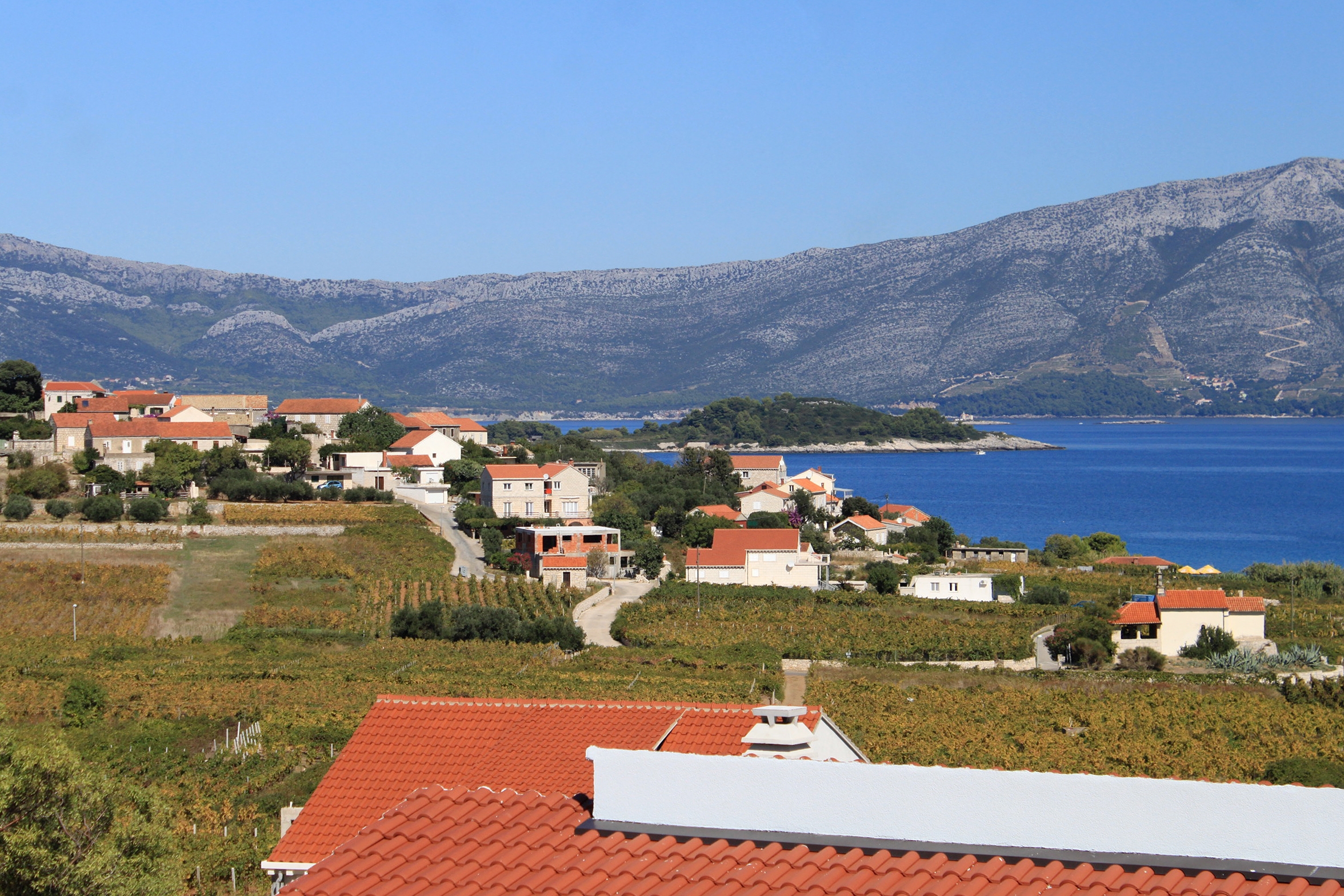 Two bedroom apartment with terrace and sea view Lumbarda, Korčula  A-a