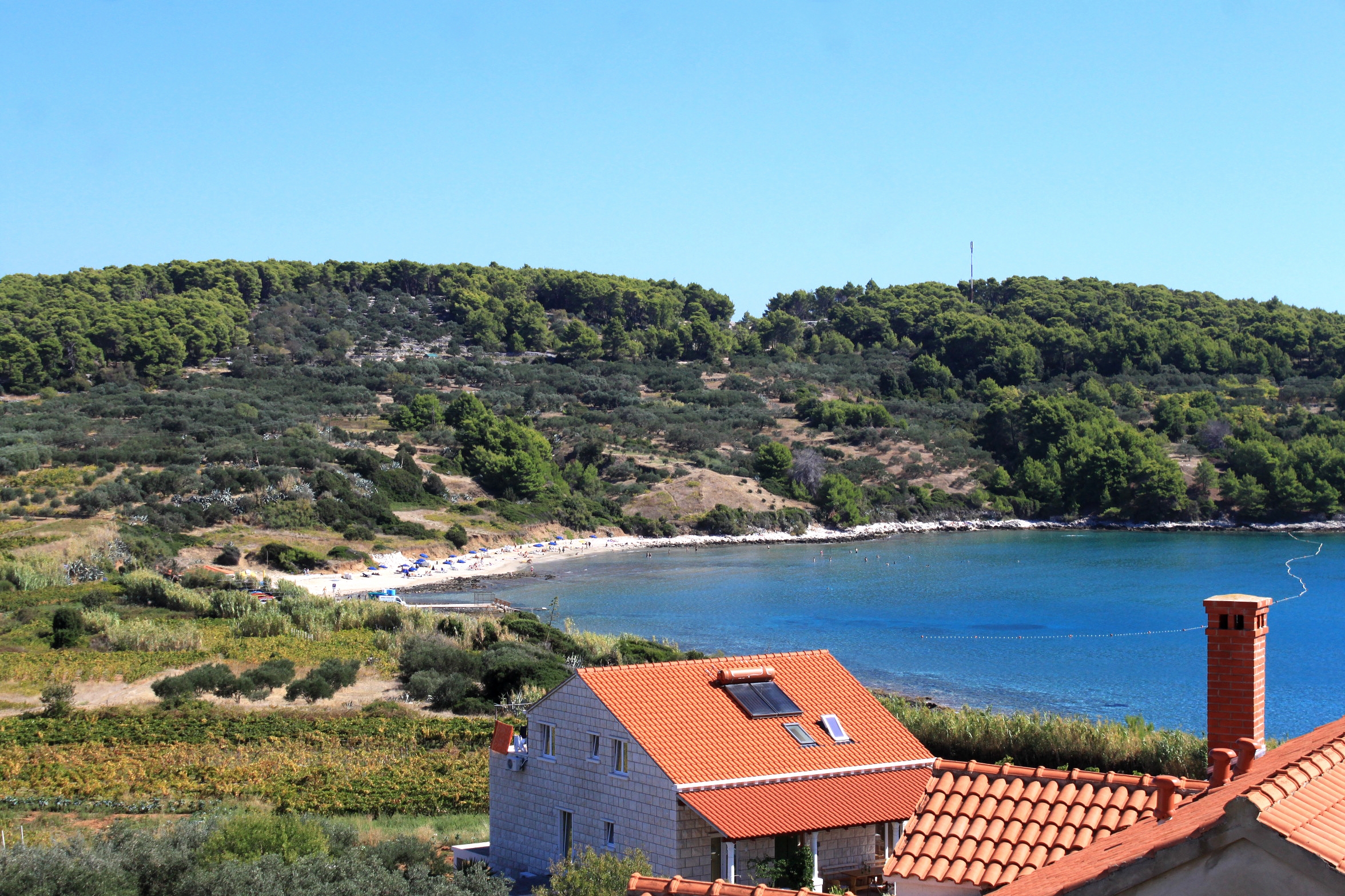 Two bedroom apartment with terrace and sea view Lumbarda, Korčula  A-d