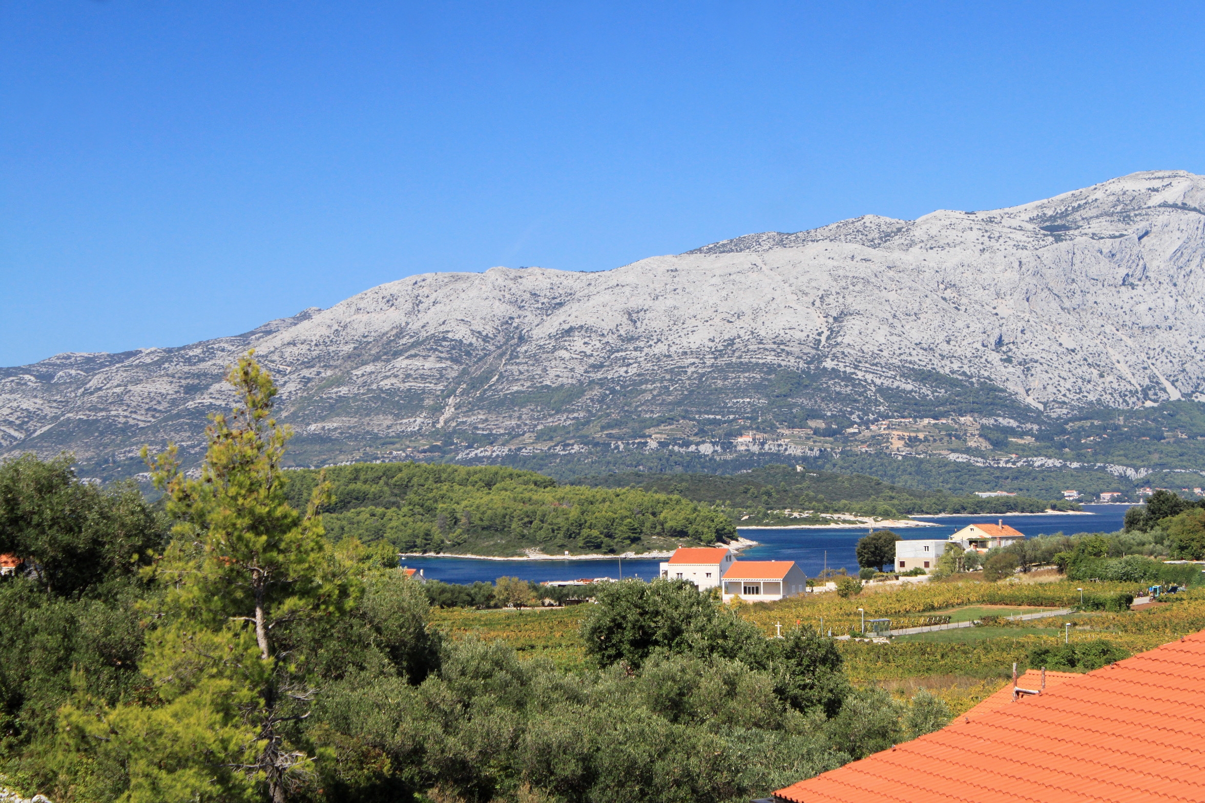 Two bedroom apartment with terrace and sea view Lumbarda, Korčula  A-d