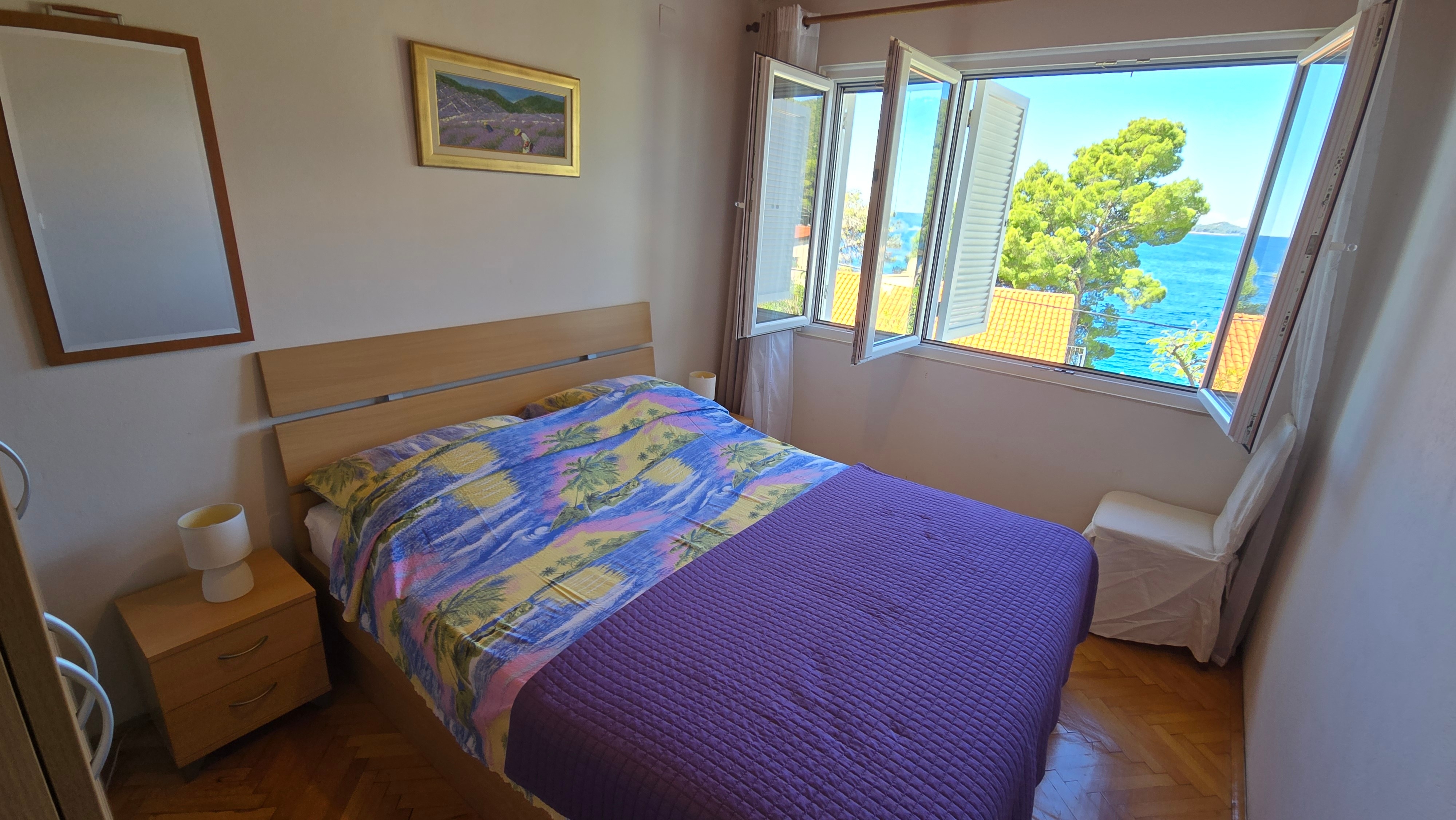 Three bedroom apartment with terrace and sea view Brna, Korčula  A-a