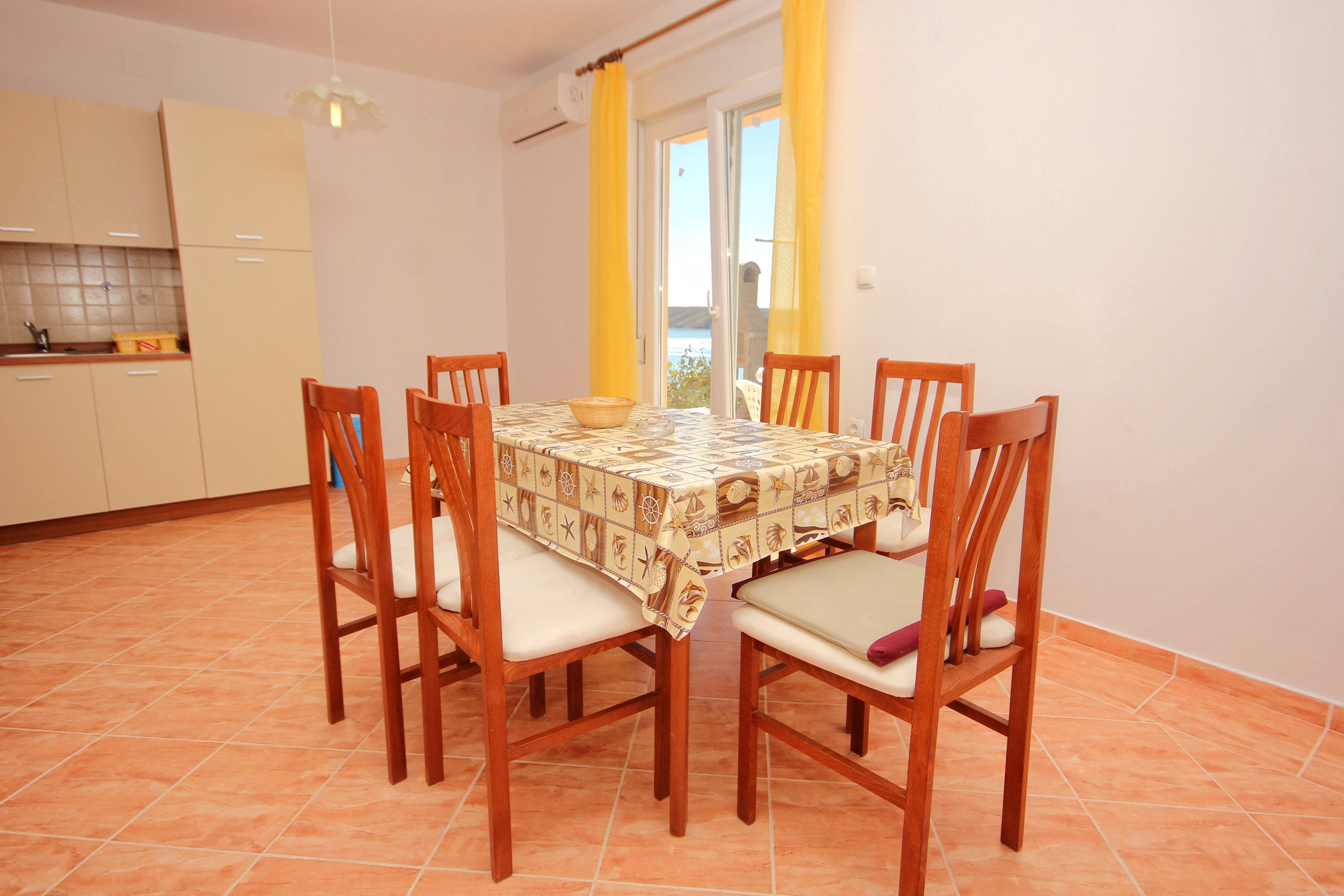 Two bedroom apartment with terrace and sea view Vlašići, Pag (A-9324-b)