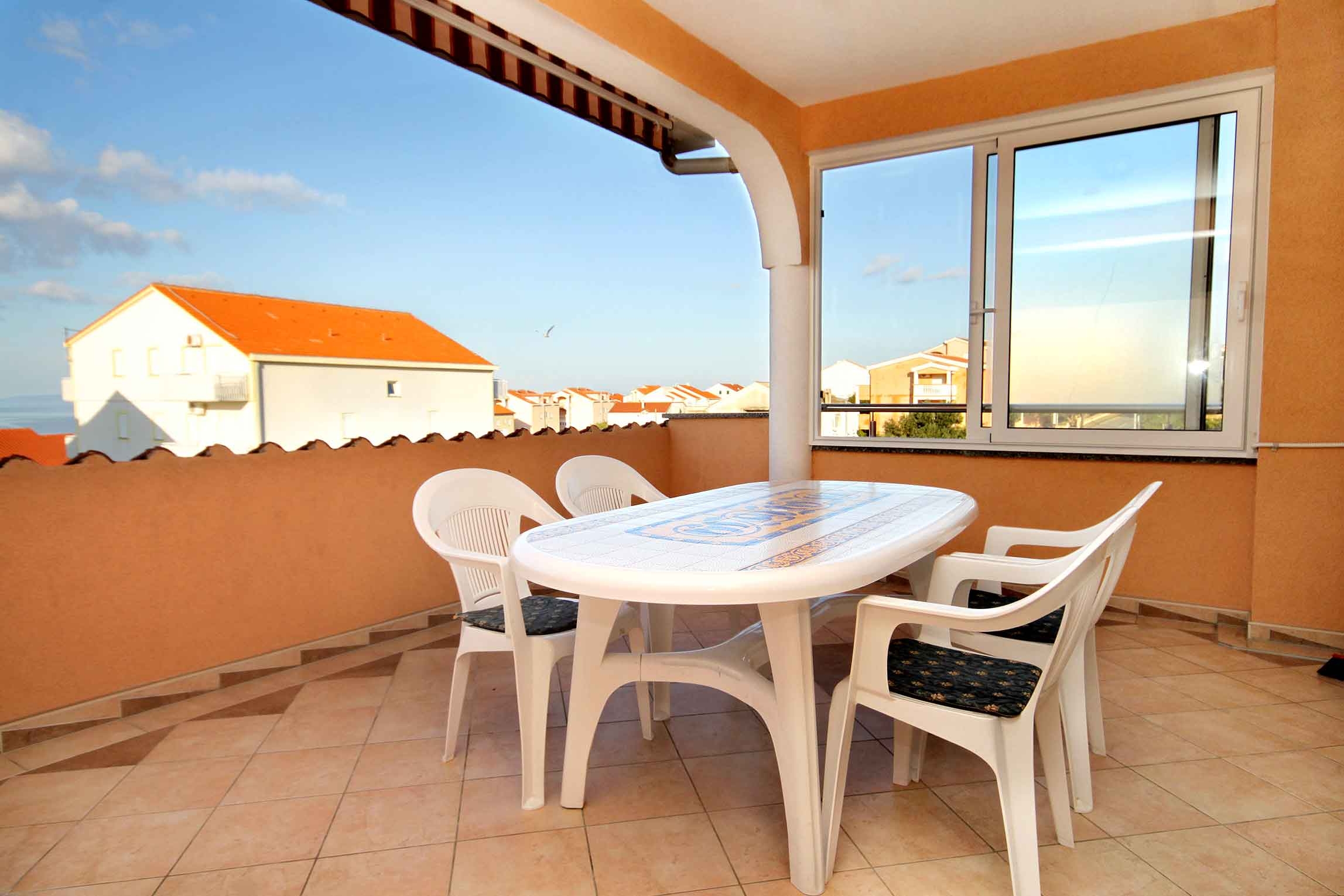 One bedroom apartment with terrace and sea view Novalja, Pag  A-a