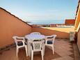 Novalja, Terraza in the apartment, with a sea view y WiFi.