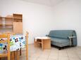 Obývací pokoj Novalja, Obývací pokoj v ubytování typu apartment, s klimatizací, domácí mazlíčci povoleni a WiFi.
