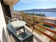 Pag, Balcon dans l’hébergement en type apartment, avec la vue sur la mer, animaux acceptés et WiFi.