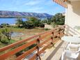 Pag, Balcon dans l’hébergement en type apartment, avec la vue sur la mer, animaux acceptés et WiFi.