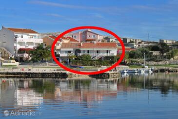Property Kustići, Pag, Property 9360 - Apartments near sea with pebble beach.
