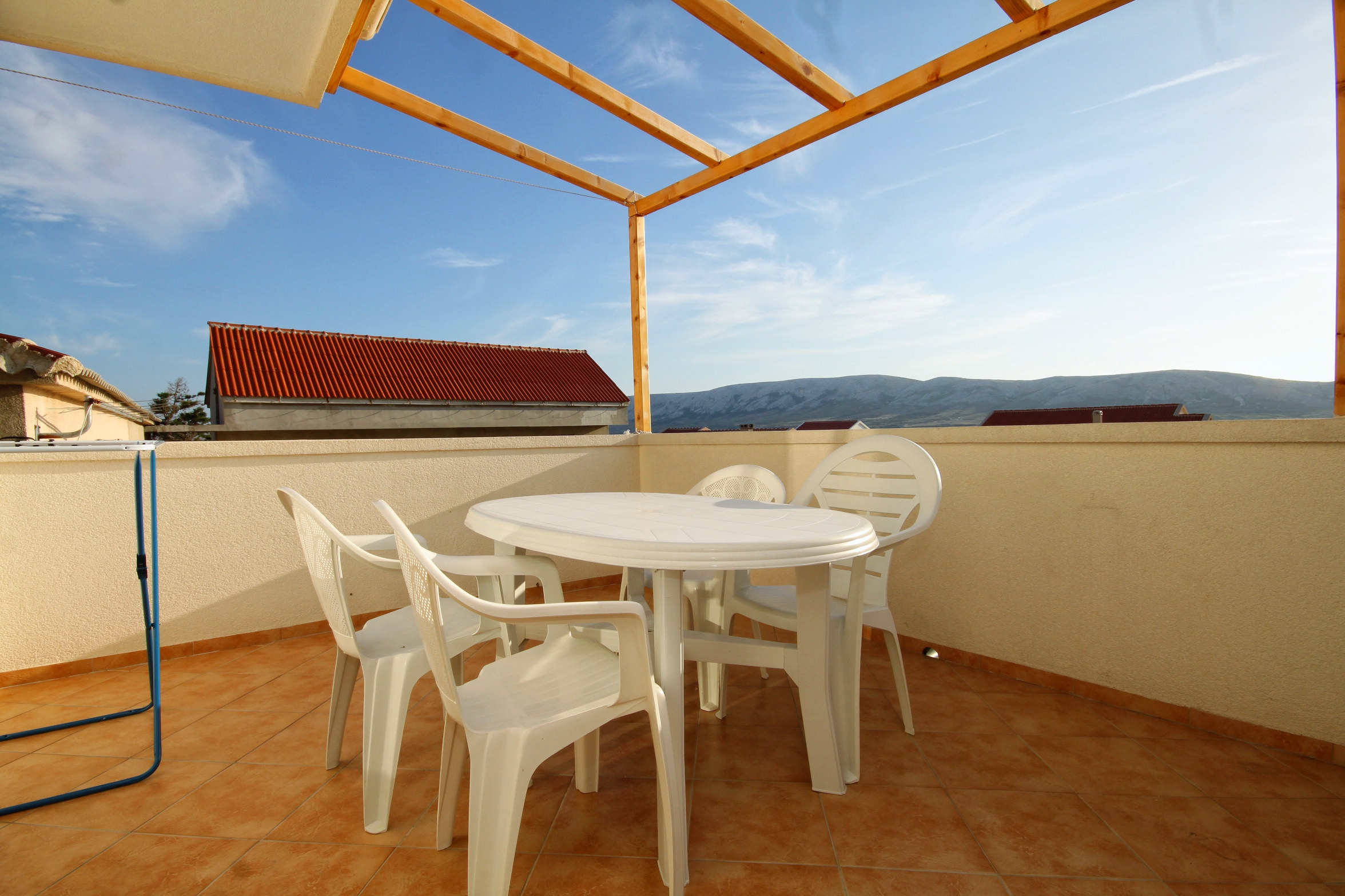 One bedroom apartment with terrace and sea view Zubovići, Pag  A-b