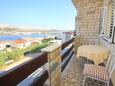 Pag, Balcón in the apartment, with a sea view, (pet friendly) y WiFi.